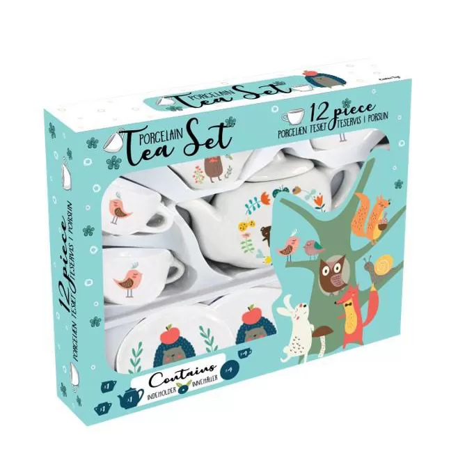 BARBO TOYS Classic Porcelain Tea Set 12 Pcs Blue