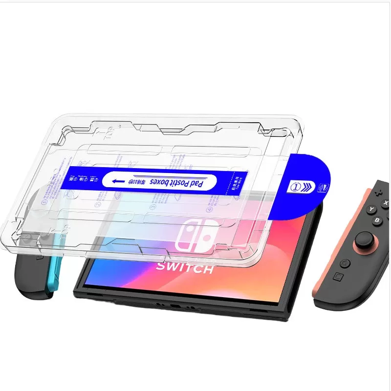 INF Nintendo Switch 2 Skärmskydd i Härdat Glas med Anti-Blått Ljus och Automatisk Dammborttagning