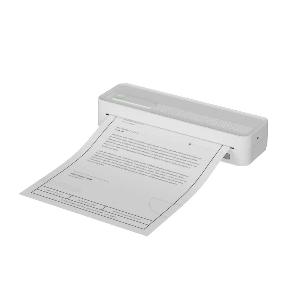 INF Kompakt bläckfri felkorrigeringsskrivare - 8-tums bärbar termisk skrivare