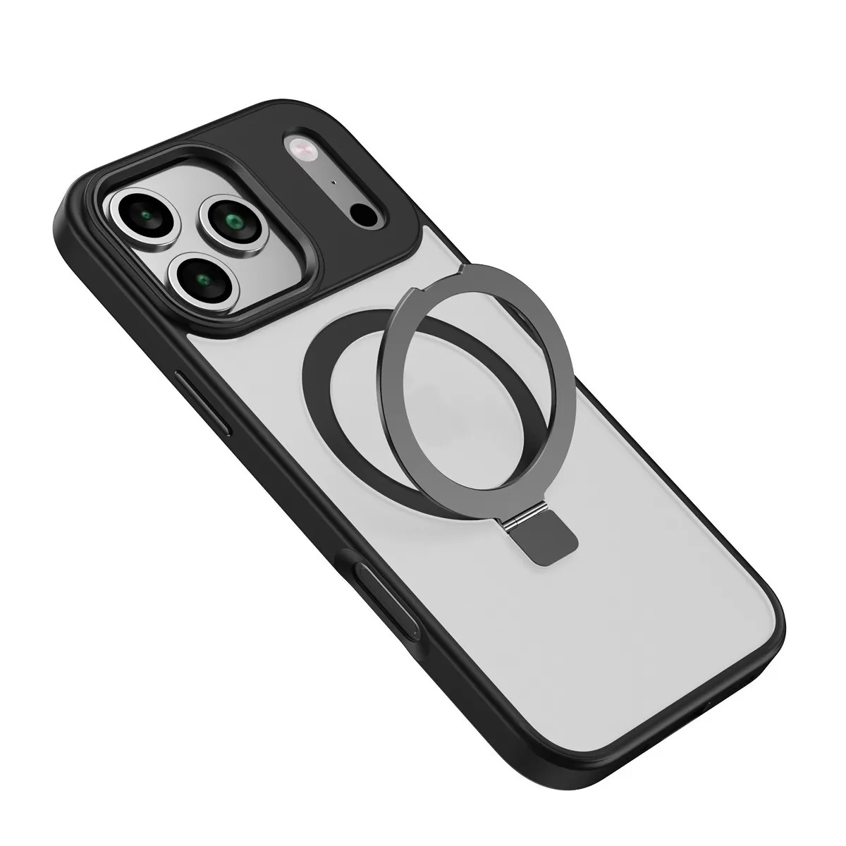 INF Svart Magnetiskt Ställfodral Kompatibelt med iPhone 13 Pro - Stöttåligt & Anti-Fingeravtryck