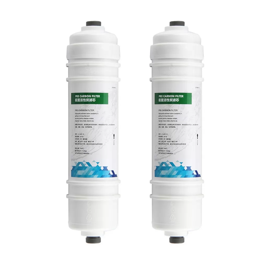 INF 2-pack aktivt kol vattenfilterpatron - Universell inline-ersättning