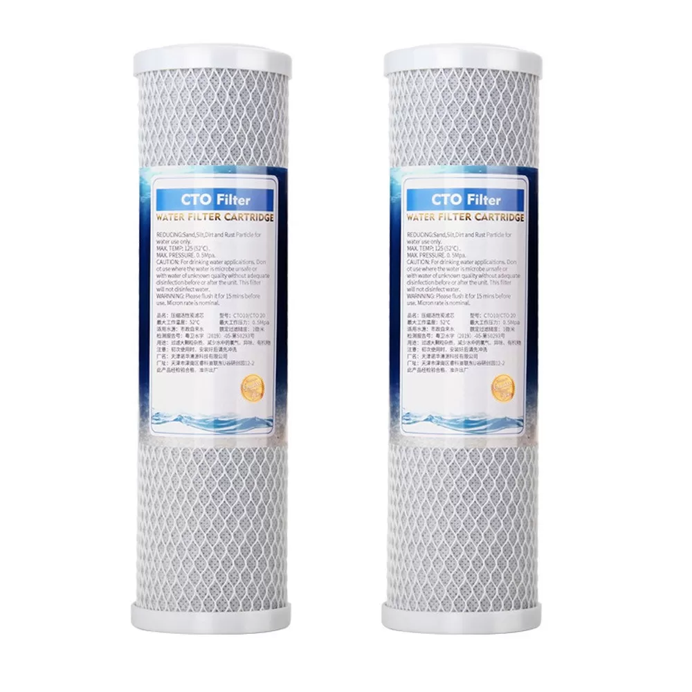 INF 2-pack 10-tums universellt vattenfilterpatron - Komprimerat kol