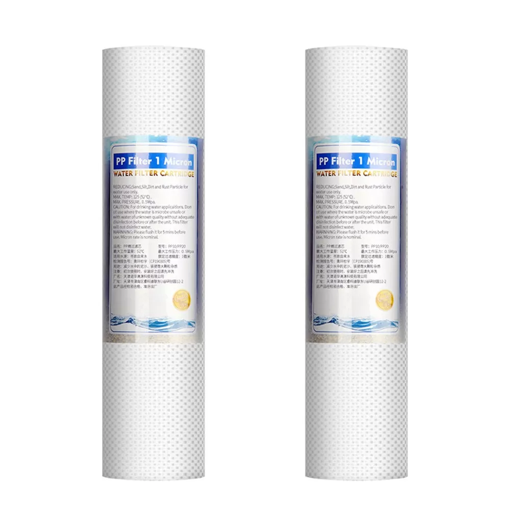 INF 2-pack Universal 10-tums 1 Micron PP Bomull Vattenfilterpatroner (135g)