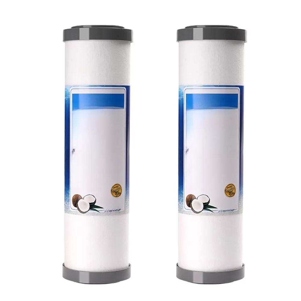 INF 2-pack 10-tums PPC kompositvattenfilterpatroner - Universell hushållsersättning