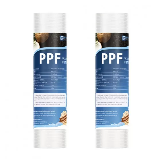INF 2-pack 10-tums PP Bomull Vattenfilterpatroner - Universell Sedimentfiltrering