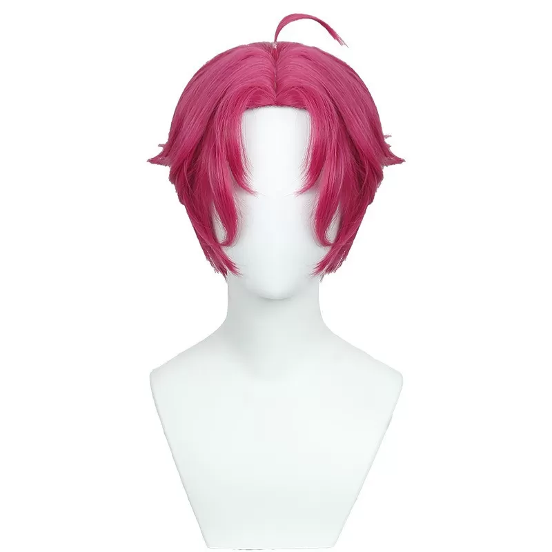 INF Rosa Cosplay Peruk - Högtemperaturfiber, Justerbar Storlek för Anime Rollspel & Fester