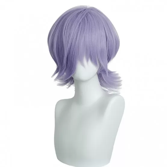INF Lila Cosplay Peruk - Högtemperaturfiber, Justerbar Passform för Anime Rollspel & Fester