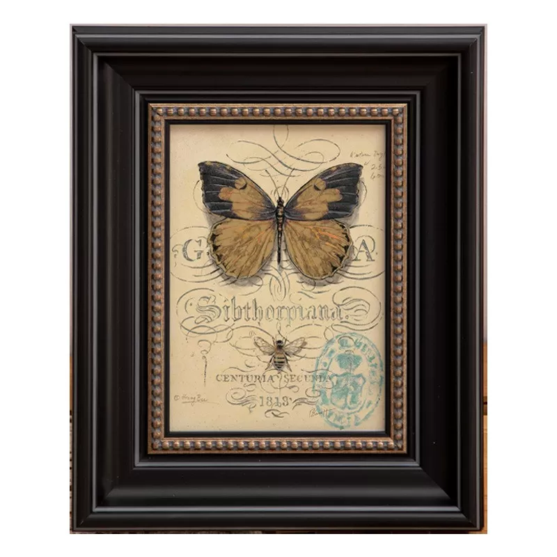 INF Vintage Silver Black Resin Fotoram - Retro Bildvisning för Bordsskiva & Väggdekor 8 tum