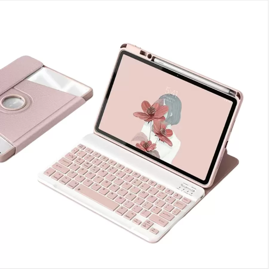 INF 360° Roterande Bluetooth-tangentbordsfodral kompatibelt med Xiaomi Pad 7 / 7 Pro 11.2 tum (2024) - Rosa