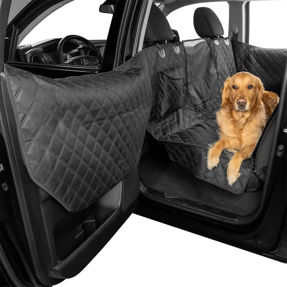 INF Svart Hund Bilsätesskydd - Vattentätt & Reptåligt Baksätesskydd
