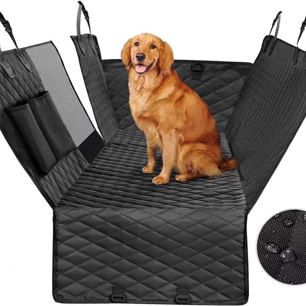 INF Svart Bilsätesskydd för Husdjur - Vattentätt, Halkfritt, Reptåligt