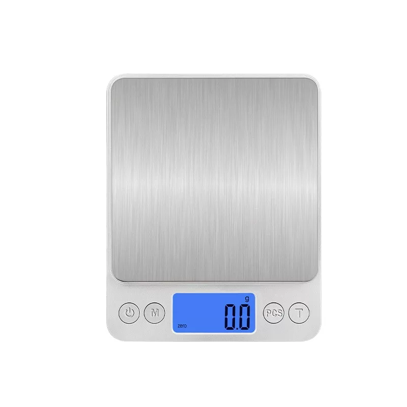 INF 3 kg Digital Köksvåg med Batteri, Rostfri Matvåg med Tarerings- och Räknefunktion