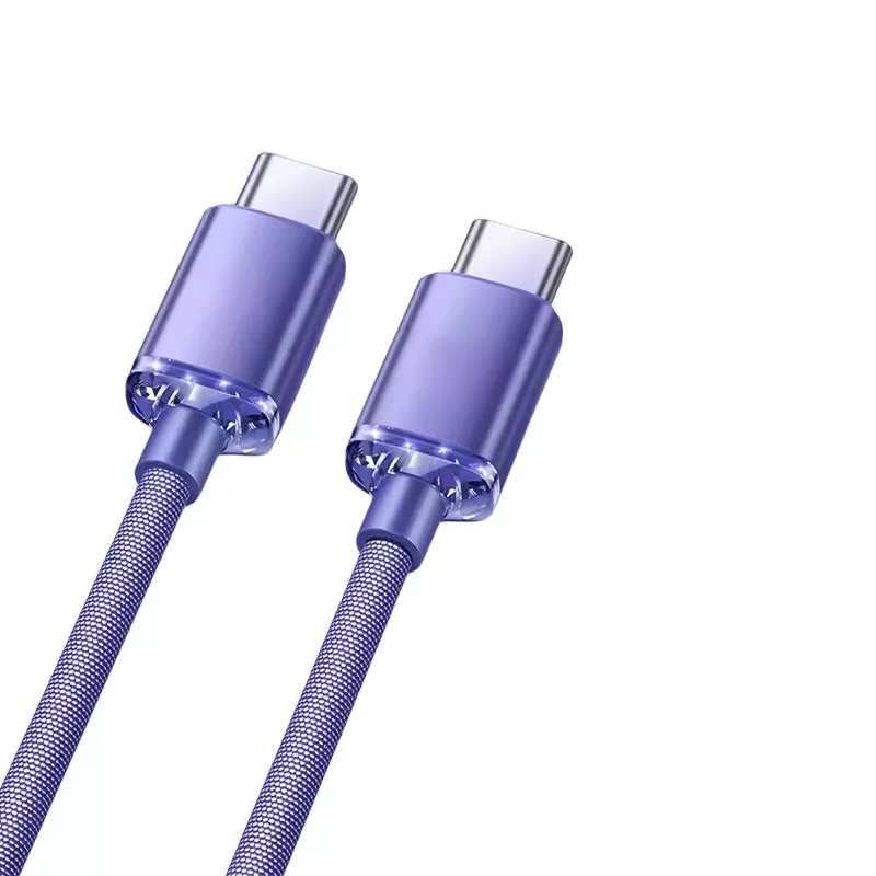 INF Universell laddningskabel 2-pack: 120W snabbladdning, automatisk avstängning, kompatibelt med Huawei, Samsung, APPLE, Garmin Lila 2 m