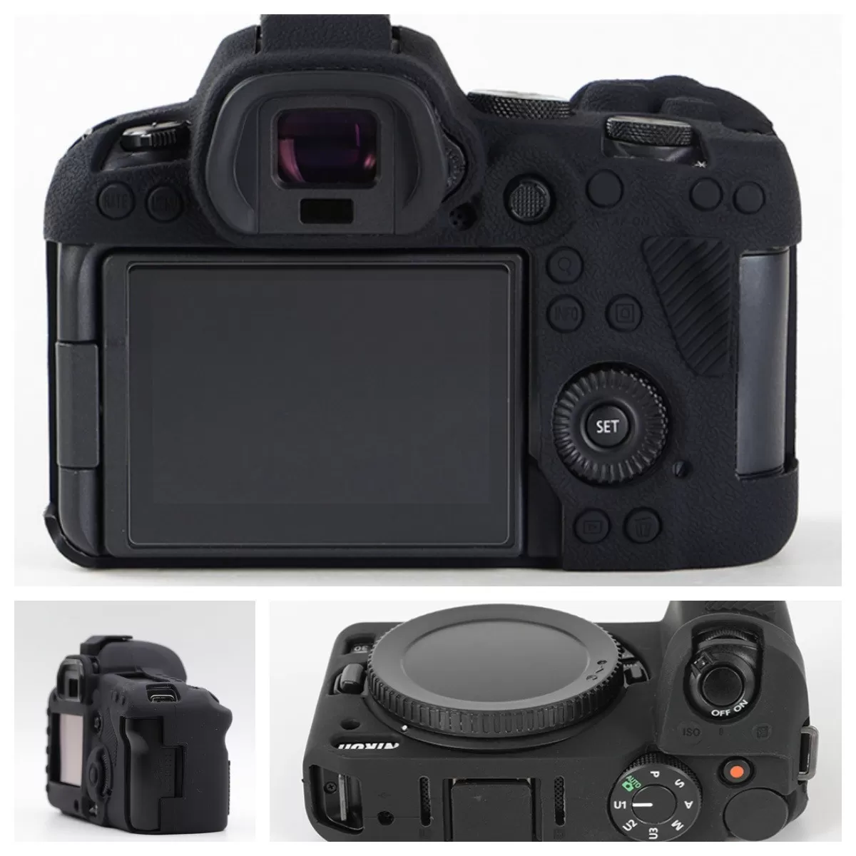 INF Svart silikonfodral kompatibelt med Canon 70D DSLR-kamera - Skyddande hölje