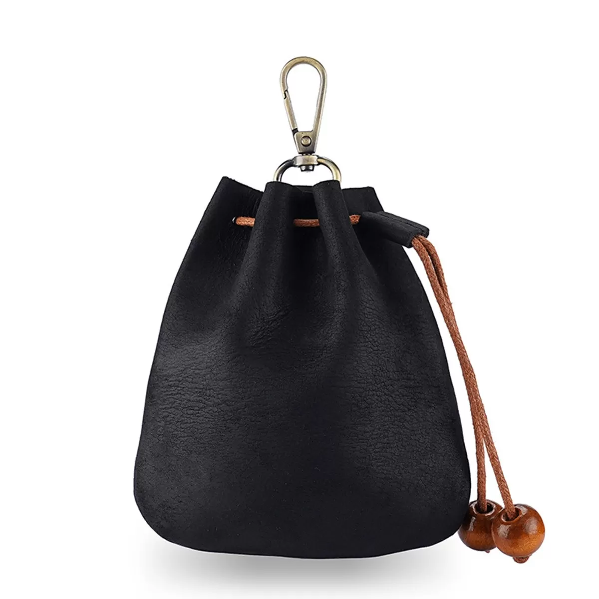 INF Multifunktionell nyckelväska i äkta läder - Handgjord myntväska & liten hängväska