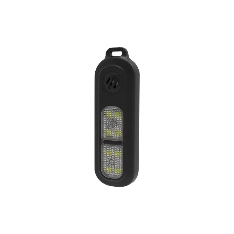 INF Bärbart Armbandslarm: 130dB Personligt Säkerhetslarm med USB-Uppladdningsbar LED-Stroboskoplampa Svart
