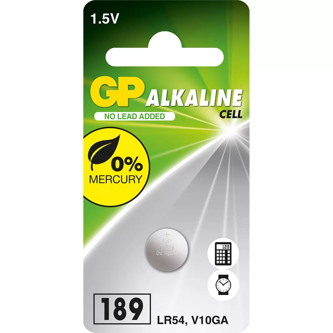 GP Knappcellsbatteri Alkaline LR54 189 1-Pack