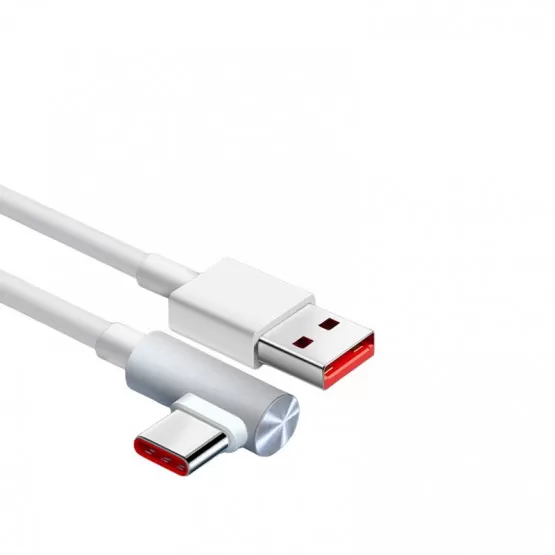 INF 120W Rätvinklig USB C-kabel - 6A Snabbladdning för Spel & Dataöverföring 1 m