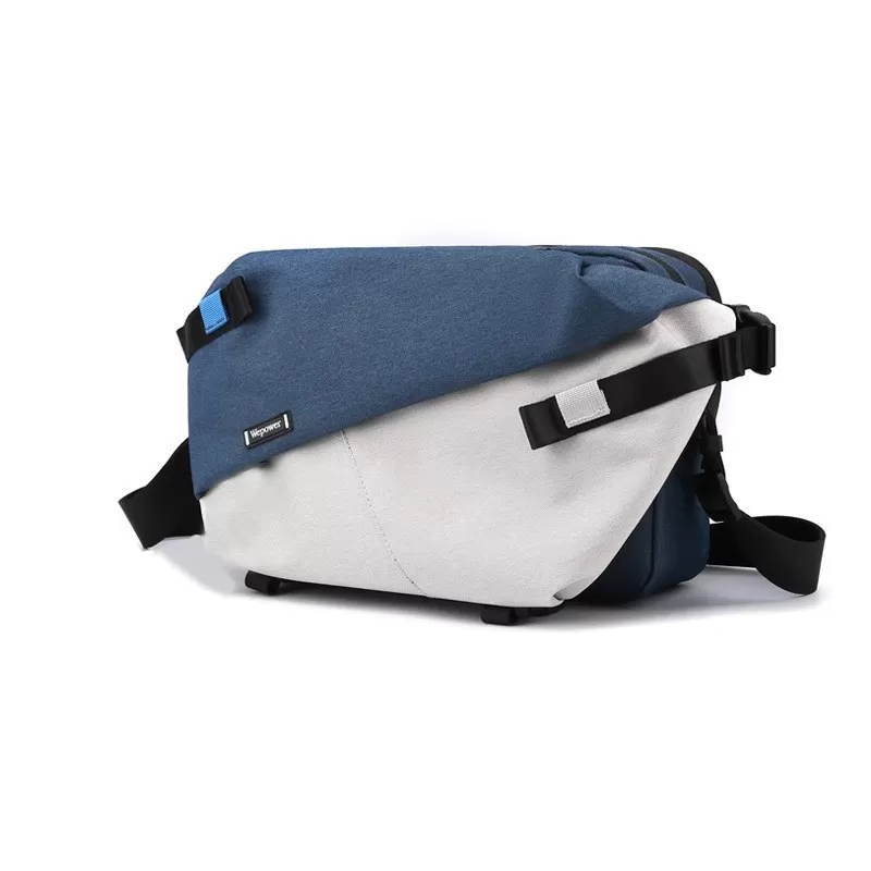 INF Blå Nylon Herr Crossbody Väska - Vattenavvisande Casual Axelremsväska