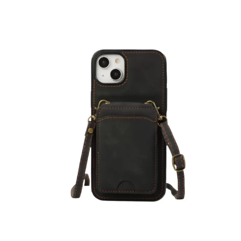 INF 3-i-1 PU Läder Fodral Kompatibelt med iPhone 17 - Korthållare & Crossbody-rem