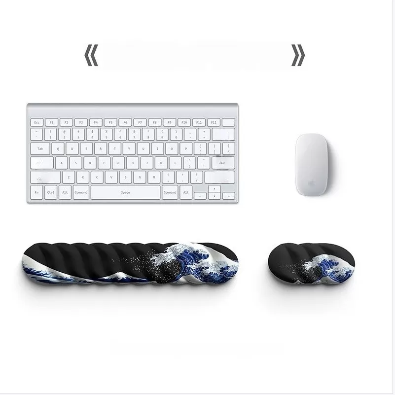 INF Ergonomiskt tangentbords handledsstöd och musmatta combo för att lindra trötthet i händerna på kontoret Flerfärgad 2