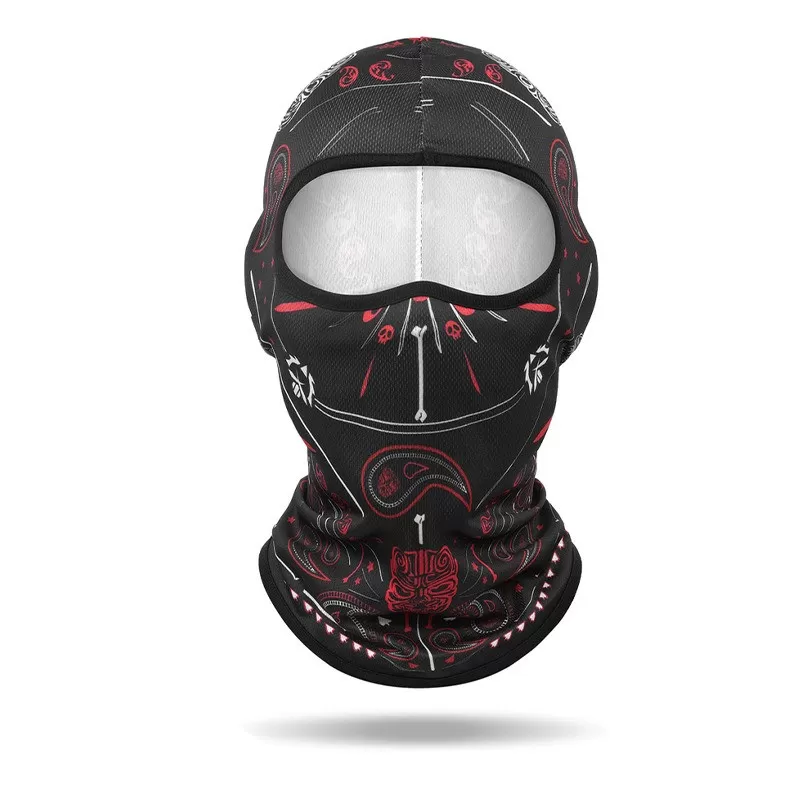 INF Tryckt Mesh Balaclava Motorcykelhjälmsfoder - Andningsbar & Rolig Ansiktsmask
