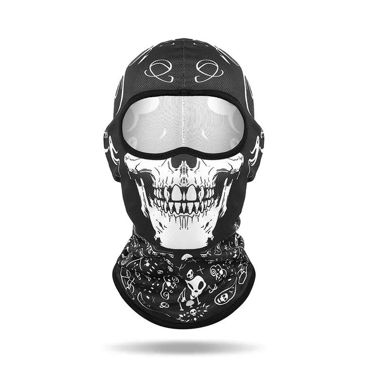 INF Tryckt Mesh Balaclava Motorcykelhjälm Foder - Andningsbar & Rolig Ansiktsmask