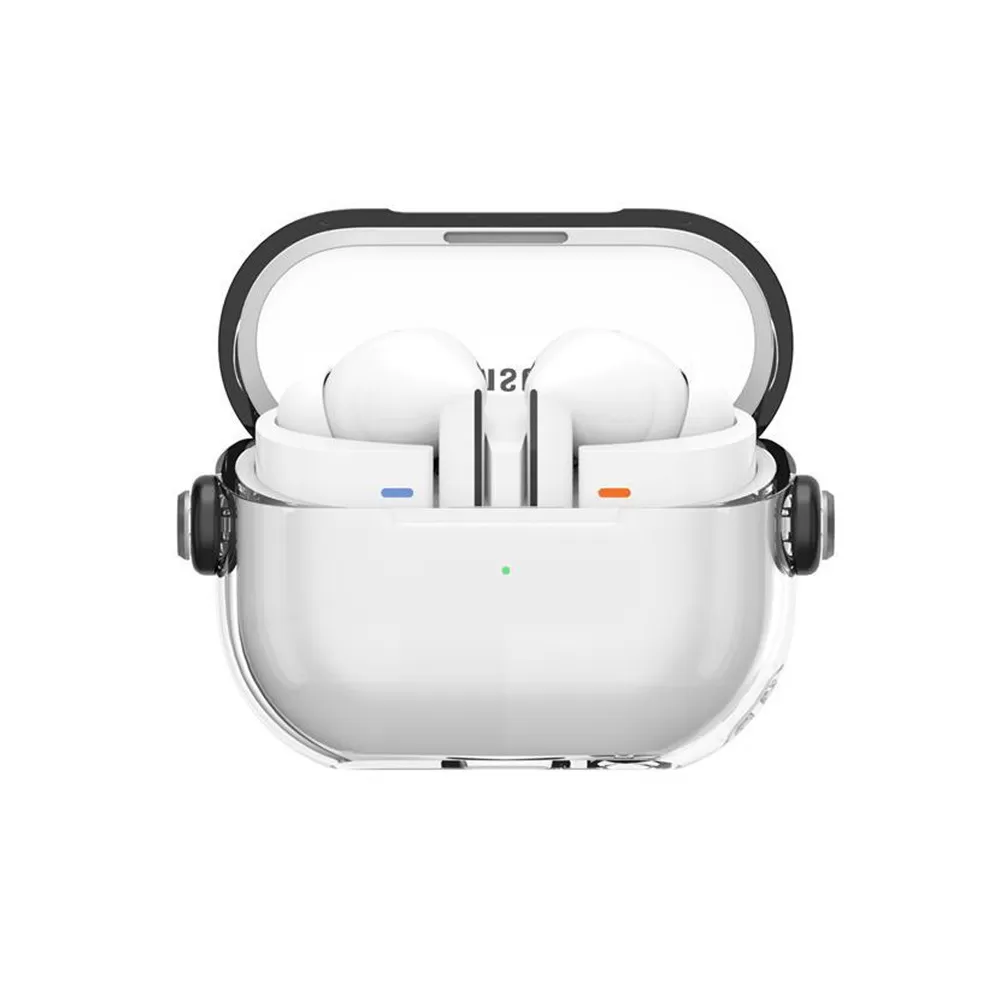 INF Transparent Svart PC TPU Bluetooth Hörlursfodral Kompatibelt med Samsung Galaxy Buds3/3 Pro