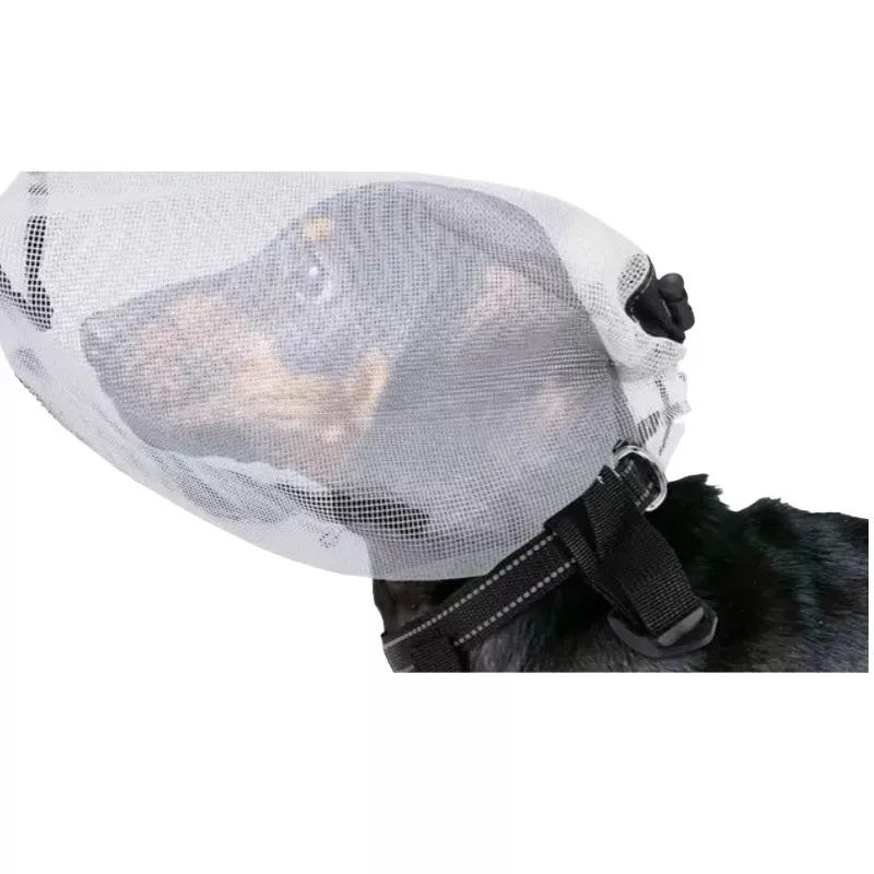 INF Bärbar Myggmask för Hundar - Andningsbart Insektsskydd Huvudskydd 30 cm