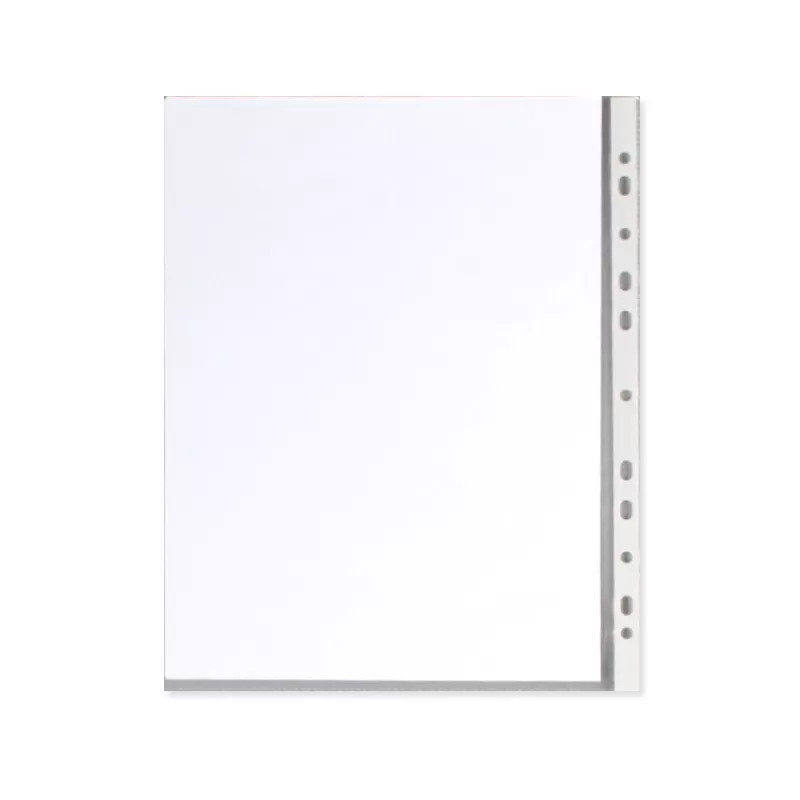 INF A4 Glansiga Filer - 100-pack, 11-håls, Transparenta PP Dokumentfickor
