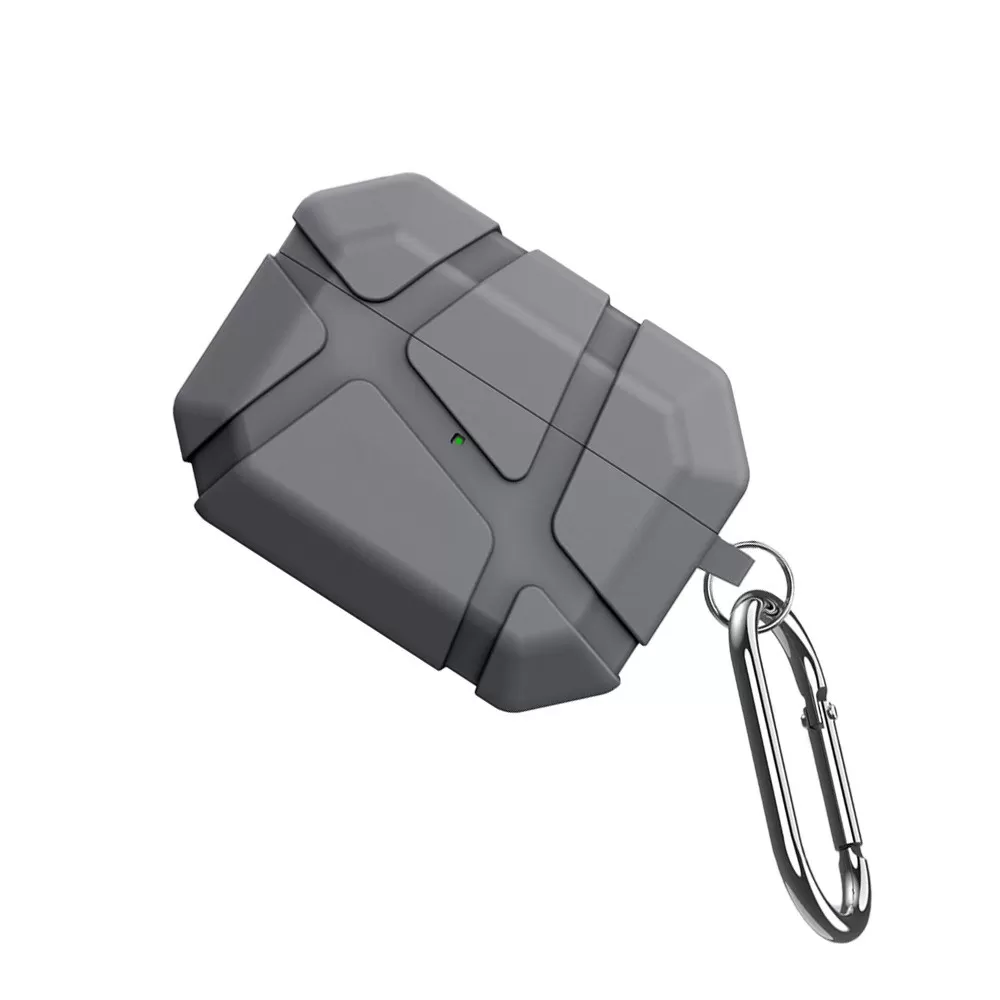 INF TPU Skyddsfodral Kompatibelt med AirPods 4 - Stöttåligt, Dammtätt Bluetooth Hörlursfodral Grå