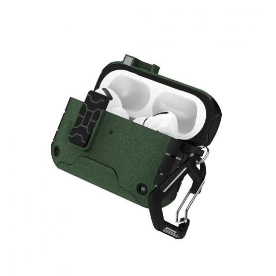 INF Skyddsfodral Kompatibelt med AirPods 4 - TPU+PC, Magnetisk, Stöd för Trådlös Laddning Grön