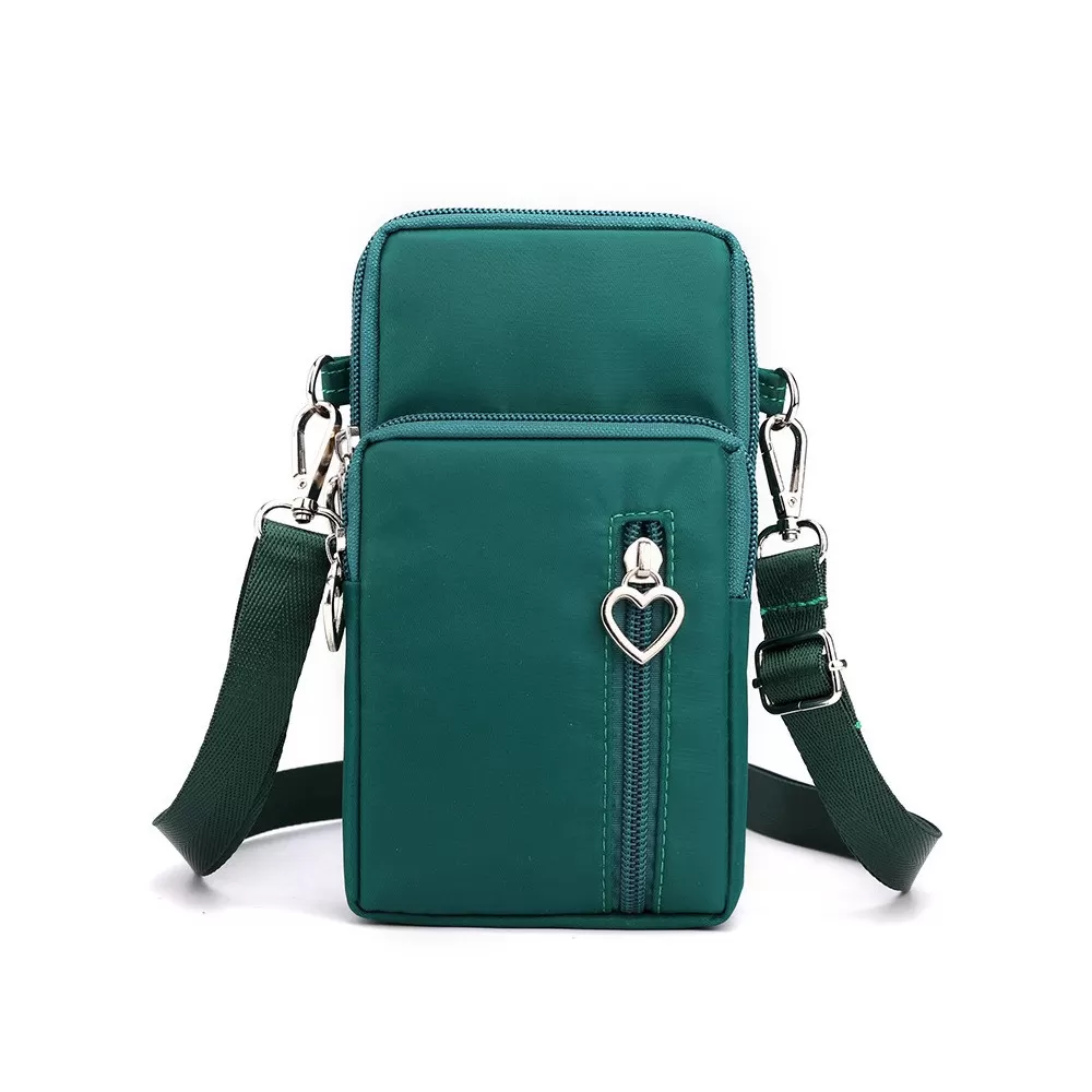 INF Stor Telefonväska: Mobiltelefonfodral i Nylon & Polyester med Flera Färger Grön