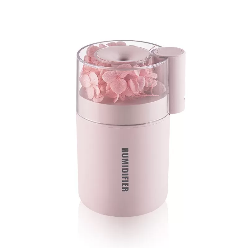 INF Färgrik Luftfuktare med Stor Kapacitet och 7-Färgsgradient, Perfekt för Hem och Bil Rosa