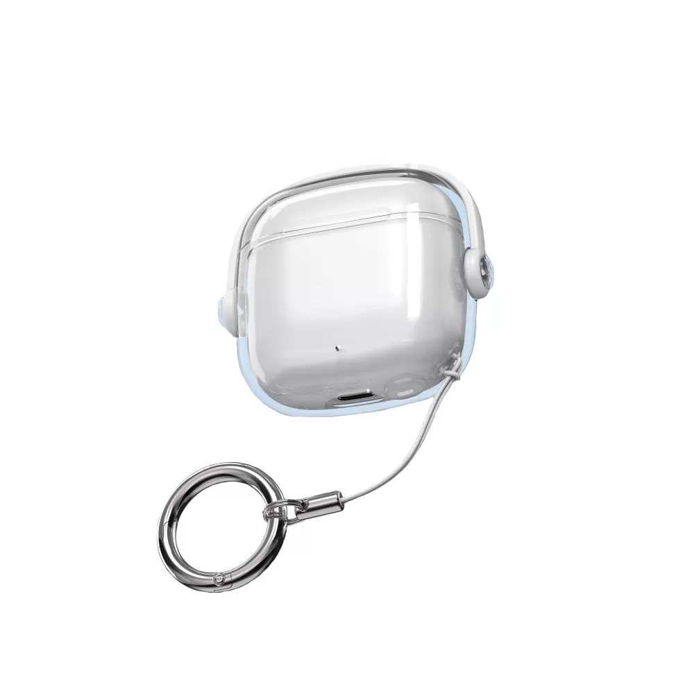 INF Skyddsfodral kompatibelt med Huawei FreeBuds SE3/SE2, PC TPU Stötsäkert Hörlursfodral med Säkert Lås och Telefonstativ Transparent