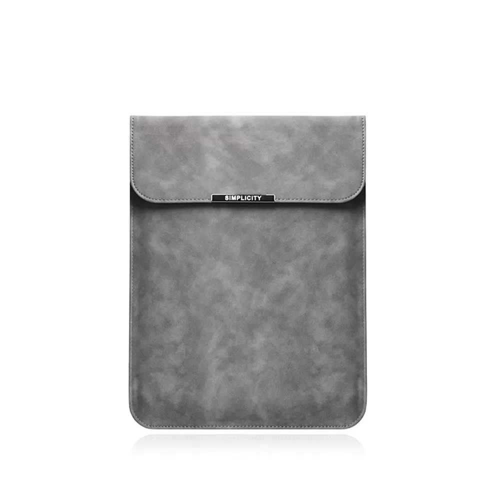 INF Vertikalt Laptopfodral med Ställ – Universell 13,3/14 tum PU Läder Laptopväska