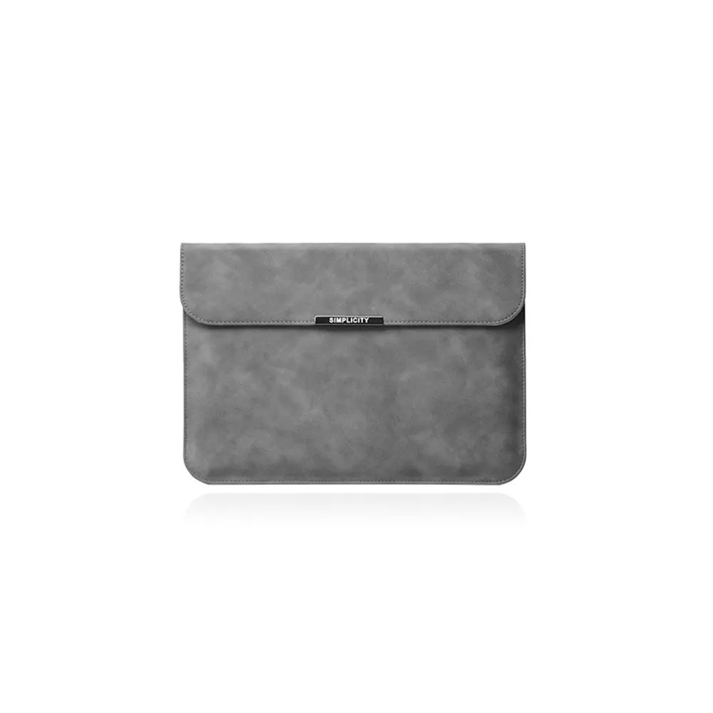 INF 15/16 tum Universal Laptopfodral med Ställ - Grått PU-läder