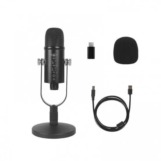 INF USB Kondensatormikrofon - Studioinspelning, Streaming och Gamingmikrofon