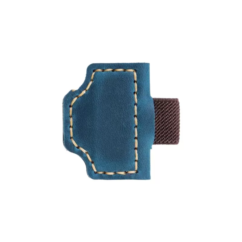 INF Premium Magnetisk Pennklämma i Läder - Handgjord Pennhållare för Anteckningsböcker och Planerare Blå