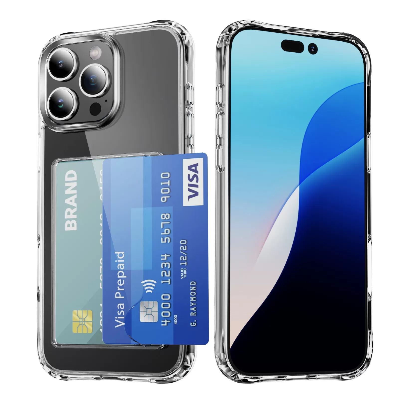 INF Sidokortplats Stötsäkert Telefonfodral Kompatibelt med iPhone 16 Pro - Klar Akryl med Hörnskydd