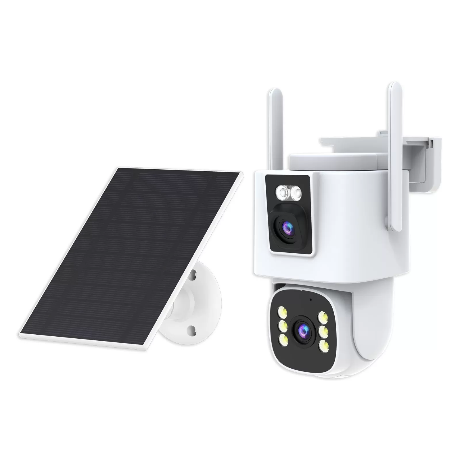 INF Dubbellins Solcellsdriven 4G Säkerhetskamera - USA Version