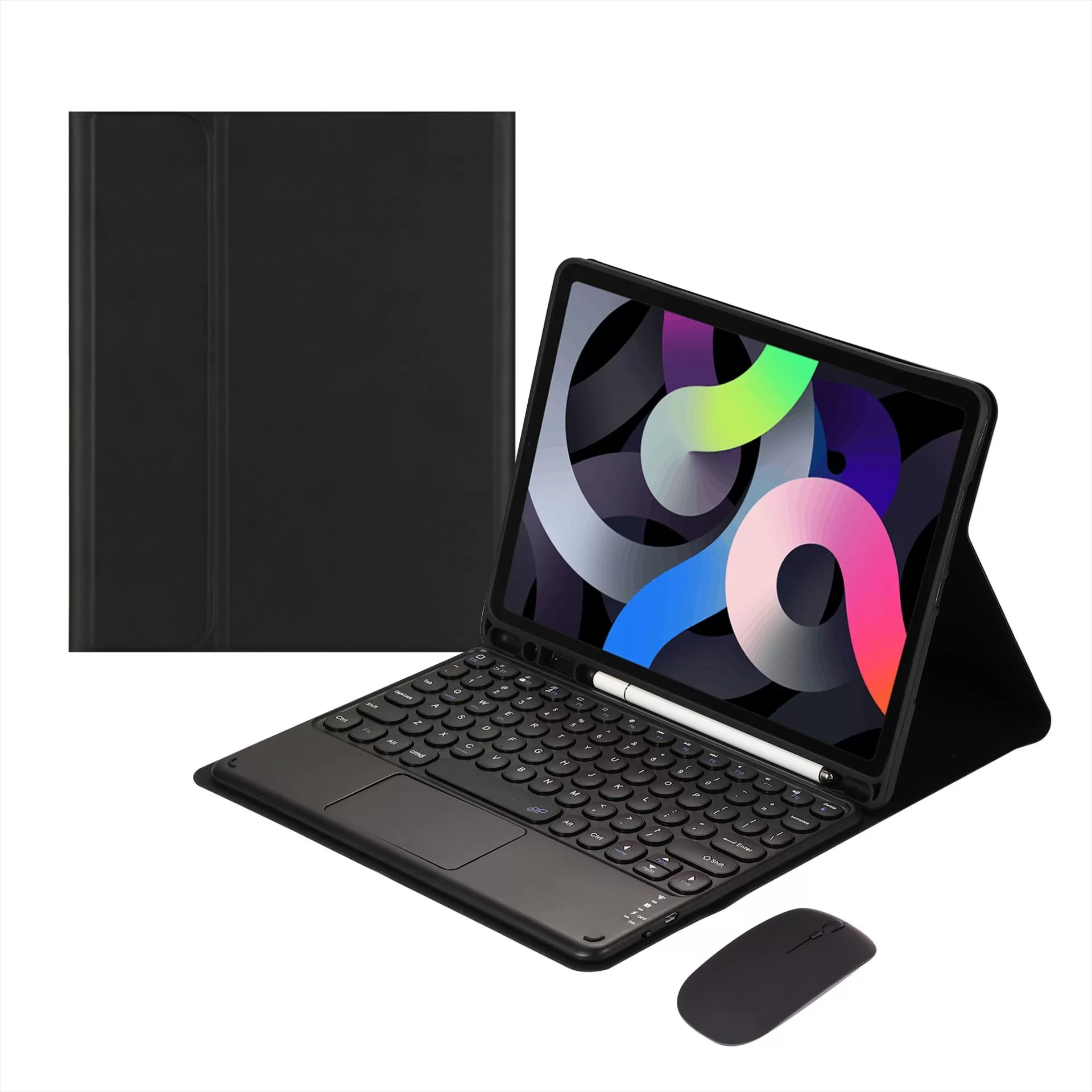 INF Svart Bluetooth-tangentbordsfodral med uppgraderad pekplatta för Samsung Galaxy Tab S9 11-tum (X710/X716B/X718U)