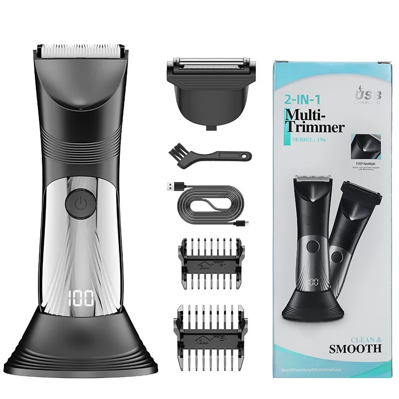 INF 2-i-1 Multitrimmer Modell 196: Kroppshårstrimmer med LED & Type-C Laddning