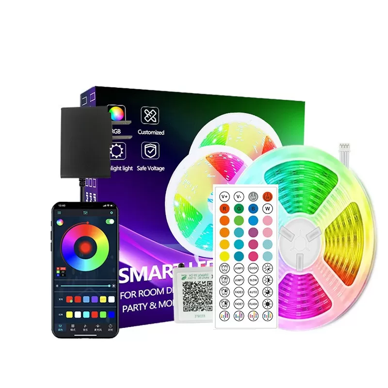 INF 30m RGB LED-slinga - EU-kontakt, Bluetooth-styrning, Musiksynkronisering