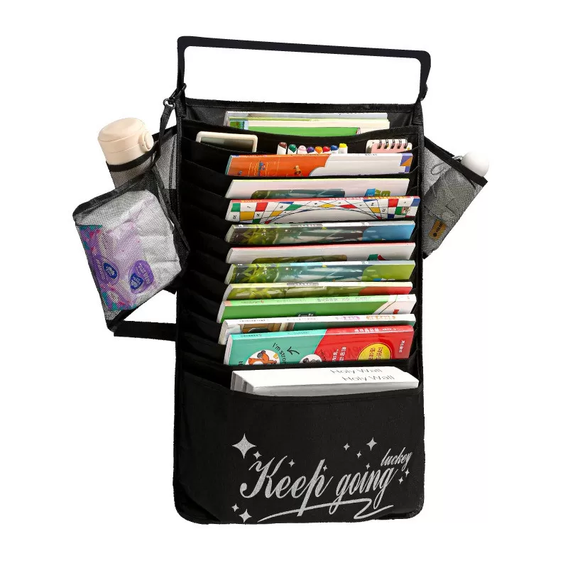 INF 19-lagers hängande skrivbordsorganisatör - Förvaringsväska i Oxfordtyg för studenter