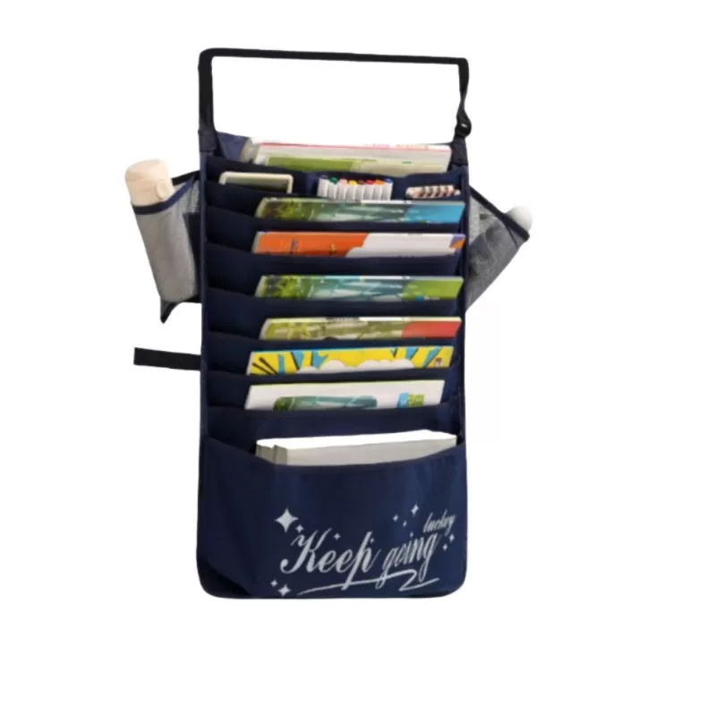 INF 13-Lagers Hängande Förvaringsorganisatör för Skrivbord i Oxfordtyg - Marinblå, Utrymmesbesparande Förvaring