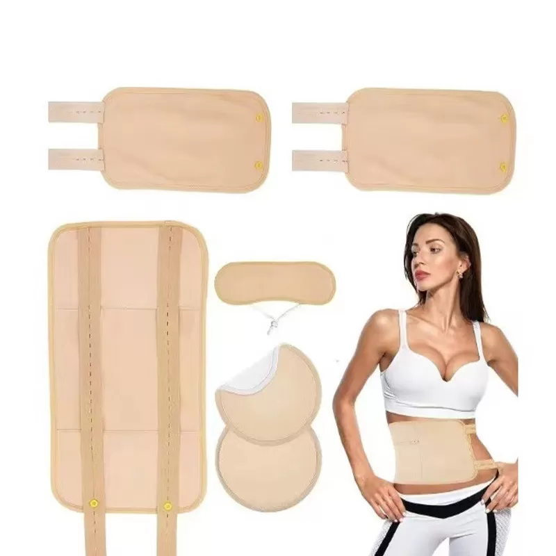 INF Ricinoljepaket Justerbart elastiskt midjebälte (6-delars knappset) för bukvård