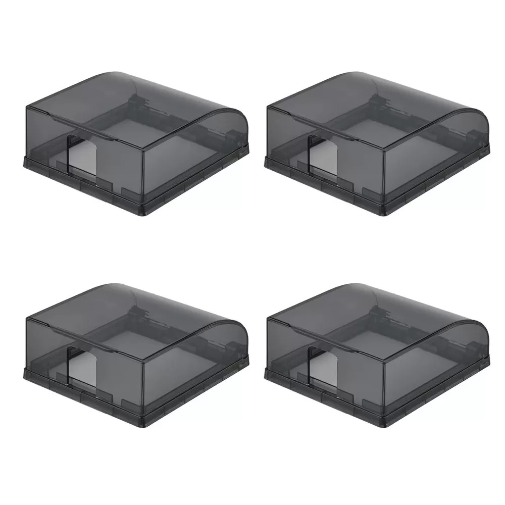 INF 4-pack skyddskåpa för uttag, 86 typ badrum vattentät låda, självhäftande stänkskydd