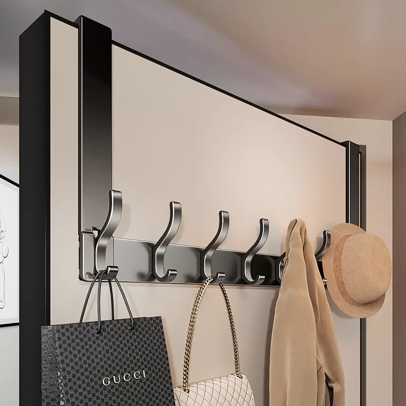 INF Space Aluminum Över Dörrkrok - 6 Krokar, Ingen Borrning Krävs