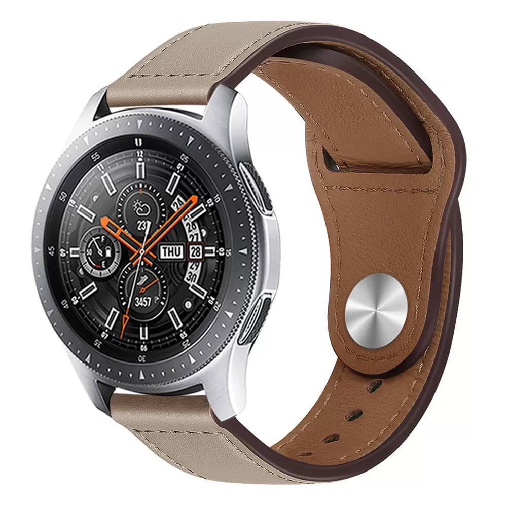 INF PU Läder Klockarmband Kompatibelt med Huawei GT4/GT3/PRO - Stilrent Ersättningsarmband Grå 22 mm